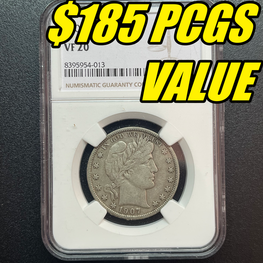1907 Barber Half Dollar - GRADE VF 20