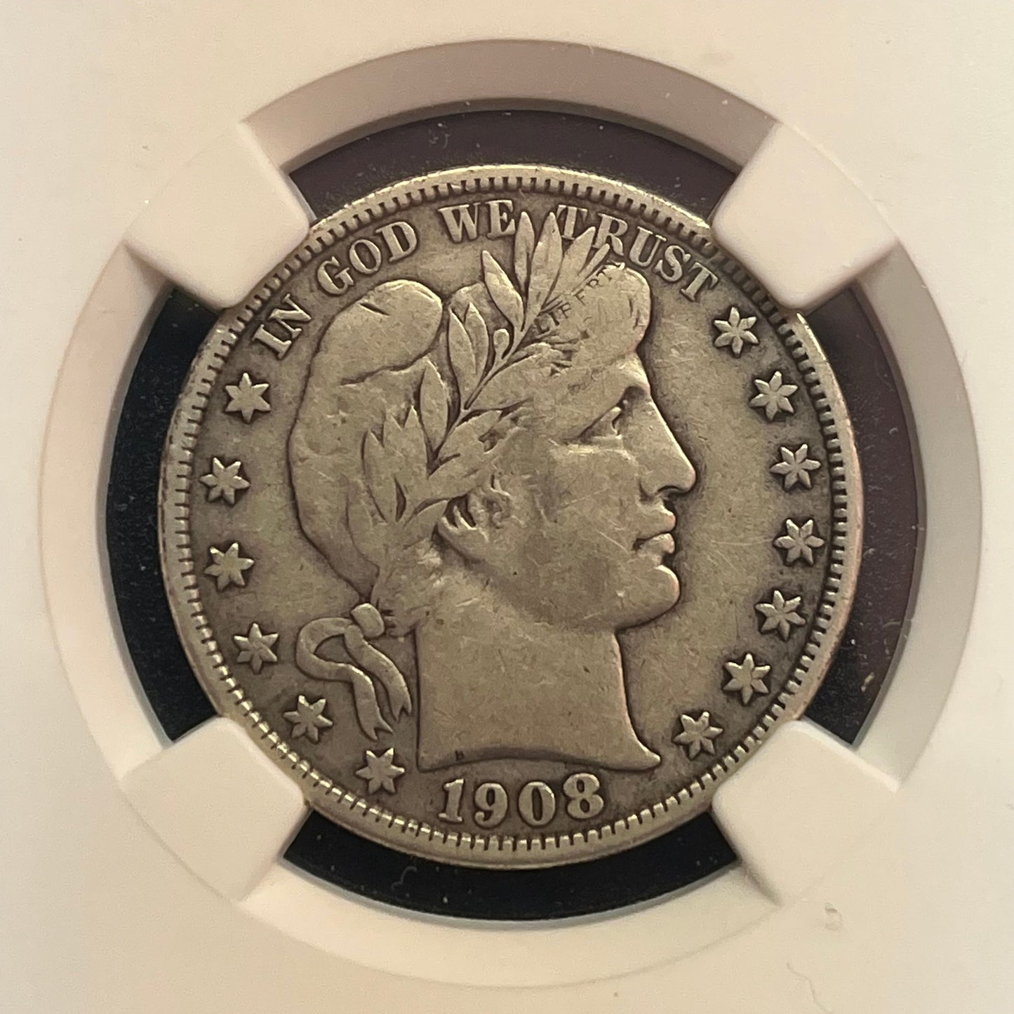 NEED GONE 1908-D Barber Half Dollar - GRADE F 12
