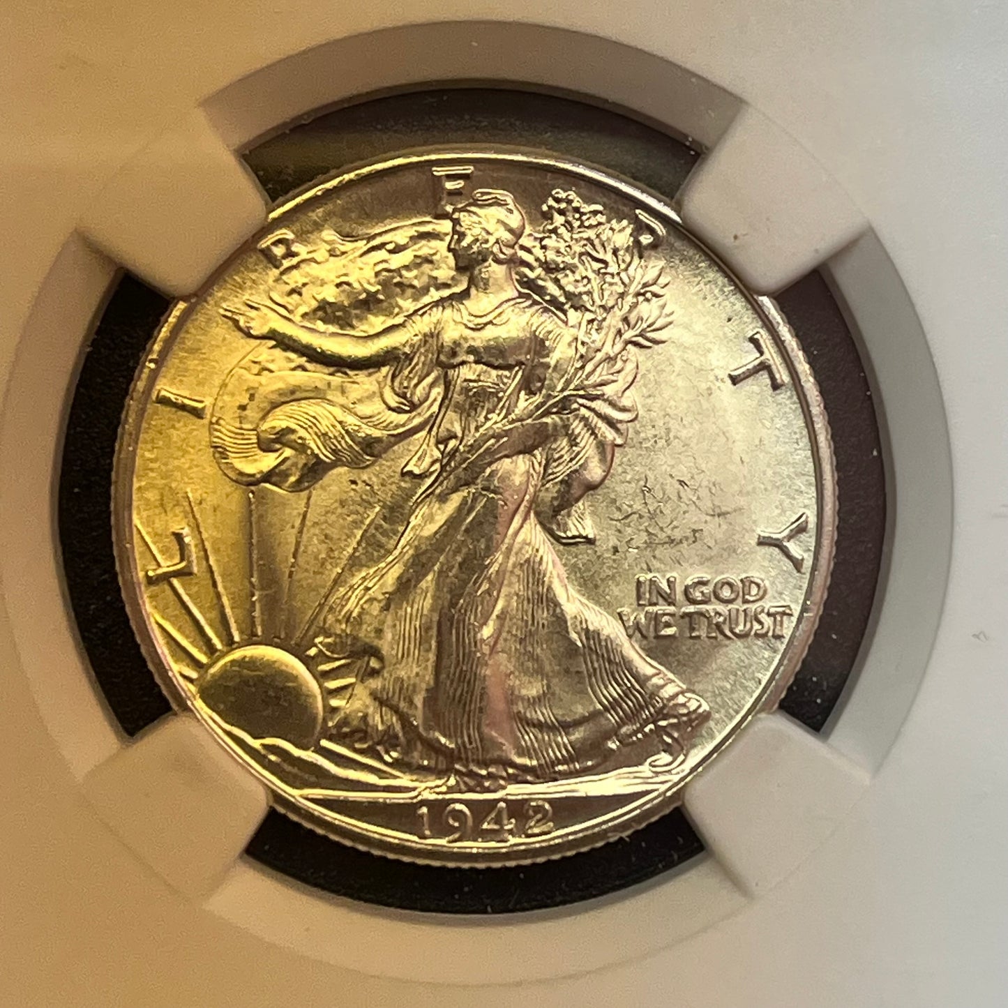 AT COST 1942-D Walking Liberty Half Dollar - GRADE MS 63